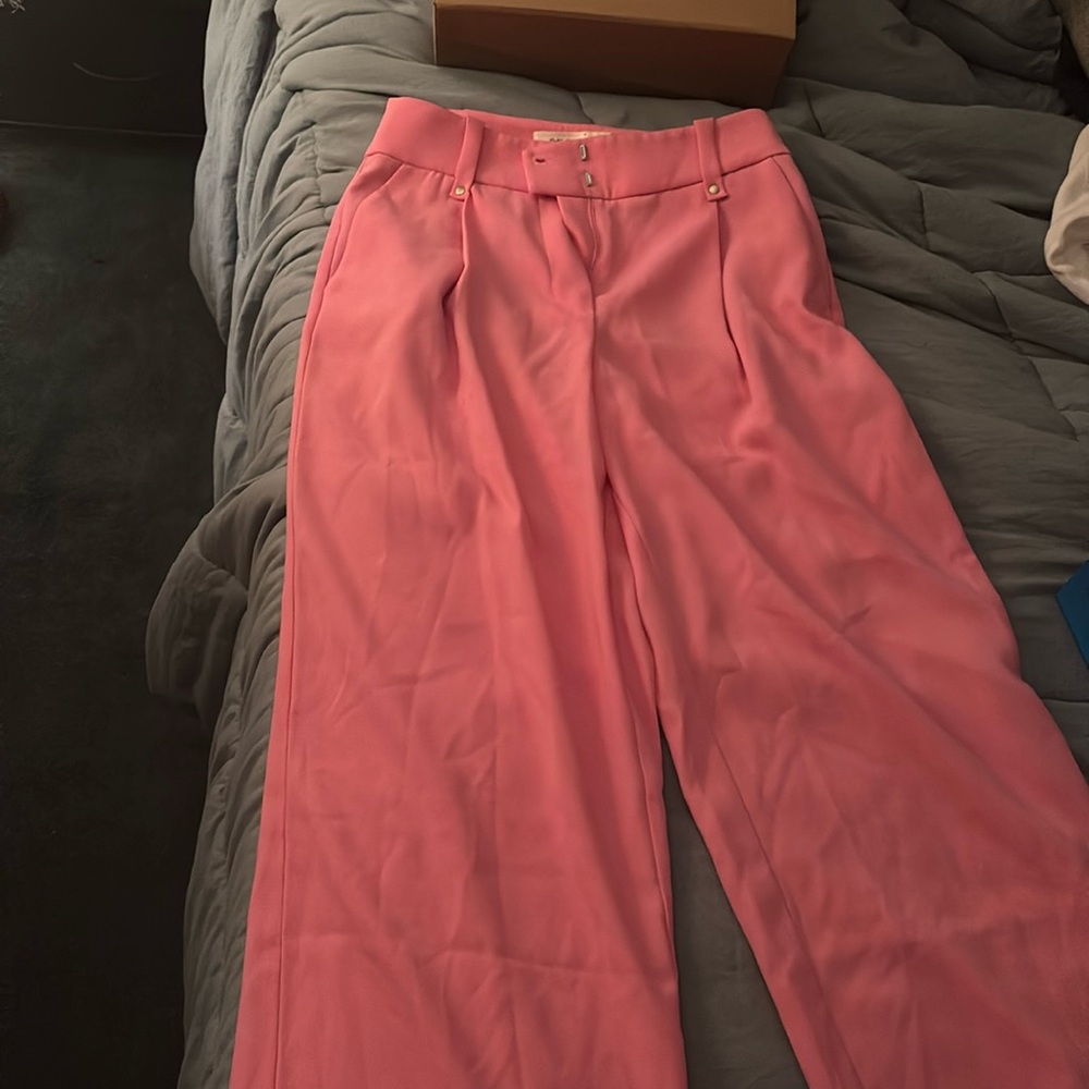 Pink XS exquise flare business pants